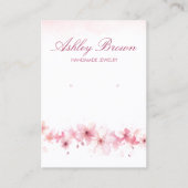 Pink Watercolor Handmade Schmuck Earring Display Visitenkarte (Vorderseite)