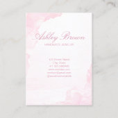 Pink Watercolor Handmade Schmuck Necklace Display Visitenkarte (Rückseite)