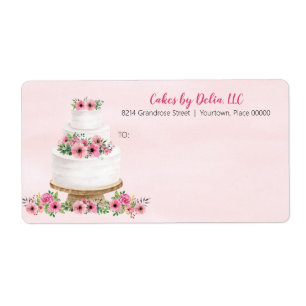 Pink Watercolor Hochzeitstorte