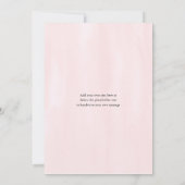 Pink Watercolor Hochzeitstorte Brautparty Dankeskarte (Rückseite)