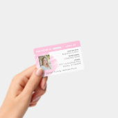 Pink Watercolor Homeschool Educational ID Abzeiche Ausweis (Handheld)