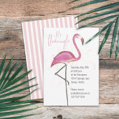 Pink Watercolor Let's Flamingle Niedlich Flamingo Einladung