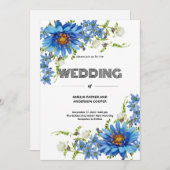 Pink Watercolor Liebe Blossom Hochzeit Einladung (Vorne/Hinten)