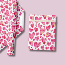 Pink Watercolor Liebe Herzmuster