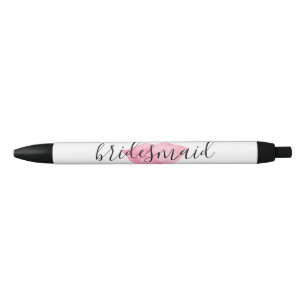 Pink Watercolor Lift Kiss Bridesmaid Kugelschreiber