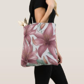 Pink Watercolor Lily Blume Tasche (Von Nahem)
