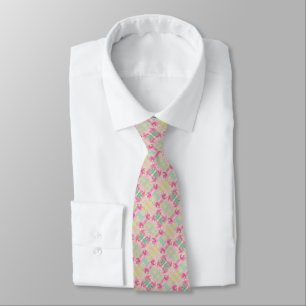 Pink Watercolor Lily - Men Neck Tie Sm Print Krawatte
