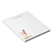 Pink Watercolor Little Bunny Notizblock (angewinkelt)