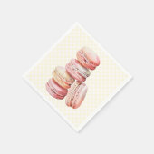 Pink Watercolor Macaron Serviette (Ecke)