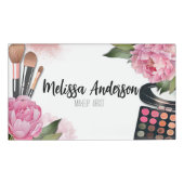 Pink Watercolor Makeup Artist Namenschild (Vorderseite)