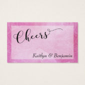 Pink Watercolor Mandala Wedding Drinks Tickets 3 (Rückseite)