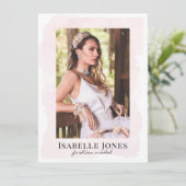 Pink Watercolor Model Actor 5 Foto Comp Card (Stehend Vorderseite)