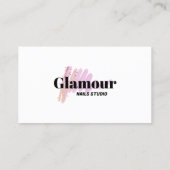 Pink Watercolor Nail Studio Nageltechniker Schönhe Visitenkarte (Rückseite)