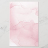 Pink Watercolor Name Baby Animals Baby Showspiel (Rückseite)