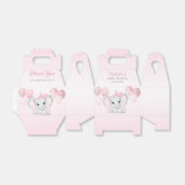 Pink Watercolor Niedlich Elephant Girl Baby Dusche Geschenkschachtel (Ungefaltet)