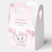 Pink Watercolor Niedlich Elephant Girl Baby Dusche Geschenkschachtel (Geöffnet)