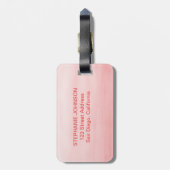 Pink Watercolor Niedlich Safari Jungle Tiere Gepäckanhänger (Rückseite vertikal)