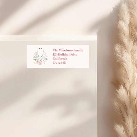 Pink Watercolor Nursing School Graduate