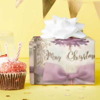 Pink Watercolor Nutcracker Weihnachtswrapping Papa Geschenkpapier