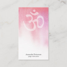 Pink Watercolor Om Yoga Instructor
