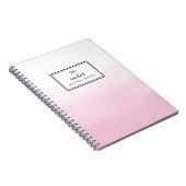 Pink Watercolor Ombre Personalisiert Notizblock (Rechte Seite)