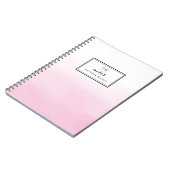 Pink Watercolor Ombre Personalisiert Notizblock (Linke Seite)