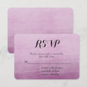 Pink Watercolor Ombre UAWG RSVP Karte (Vorne/Hinten)