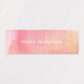 Pink Watercolor Ombre Wasserdicht Etiketten (Design 2)