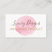 Pink Watercolor On White Handmade