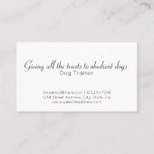 Pink Watercolor Paw Prints Muster Visitenkarte (Rückseite)