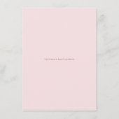 Pink Watercolor Peonys Brautparty Bingo Game Begleitkarte (Rückseite)