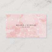 Pink Watercolor Petals Hochzeit RSVP online Begleitkarte (Rückseite)