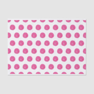 Pink Watercolor Polka Dots Tissue Paper Seidenpapier