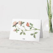 Pink Watercolor Poppies Vielen Dank Karte (Rückseite)