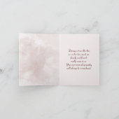 Pink Watercolor Posy Beileid Vielen Dank Karte (Innenseite)