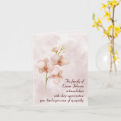 Pink Watercolor Posy Beileid Vielen Dank Karte (Gelbe Blume)