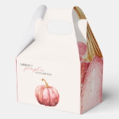 Pink Watercolor Pumpkin Baby Dusche Box Geschenkschachtel (Vorderseite)