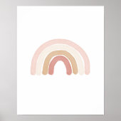 Pink Watercolor Rainbow Kinderzimmer Poster (Vorne)
