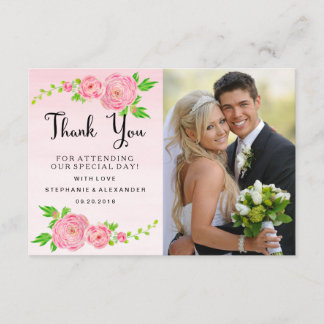 Pink Watercolor Ranunculus Wedding Danke Foto