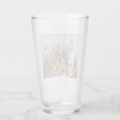 Pink Watercolor Reindeer, Snowman Merry Christmas Glas (Rückseite)