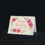 Pink Watercolor Rose Friend Geburtstagskarte Karte<br><div class="desc">Hübsche und nachdenkliche Begrüßungskarte zum Geburtstag eines Freundes mit Vintag rosa Aquarell-Rose und handgeschriebenem Stiltext.</div>