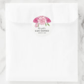 Pink Watercolor Rose Kinderdusche Runder Aufkleber (Tasche)