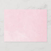 Pink Watercolor Rose Kinderdusche Vorhersagekarte Ankündigungspostkarte (Rückseite)