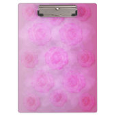PINK Watercolor Rose Klemmbrett (Vorderseite)