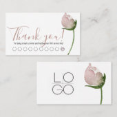 PINK WATERCOLOR ROSE LOYALTY CARD VISITENKARTE (Vorne/Hinten)