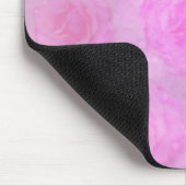 PINK Watercolor Rose Mousepad (Ecke)