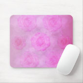 PINK Watercolor Rose Mousepad (Mit Mouse)