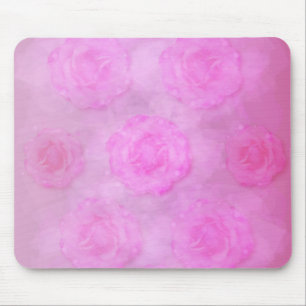 PINK Watercolor Rose Mousepad