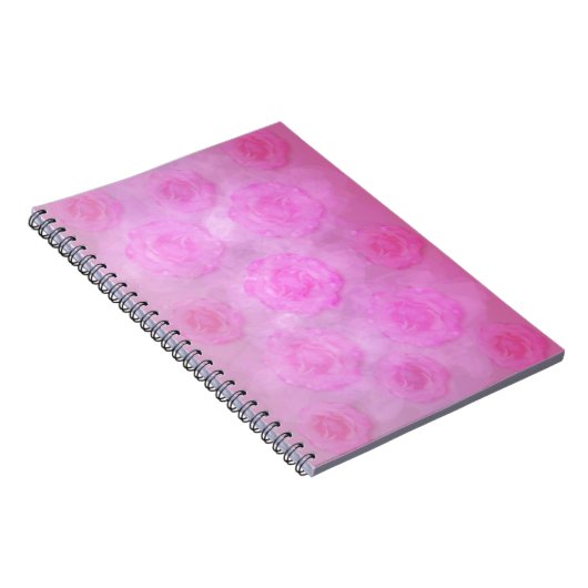 PINK Watercolor Rose Notizblock (Rechte Seite)