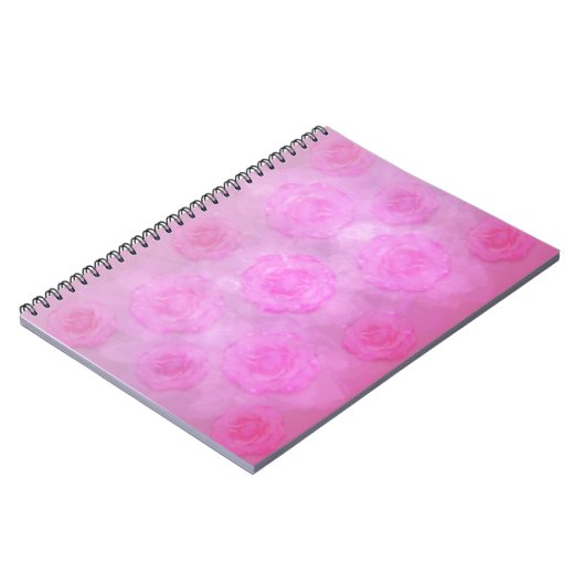 PINK Watercolor Rose Notizblock (Linke Seite)